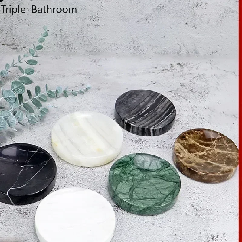 1pc European Luxury Marble Soap Dish Portable Travel Bathroom Accessories Storage Tools Soap Plate Tray Storage Display Stand