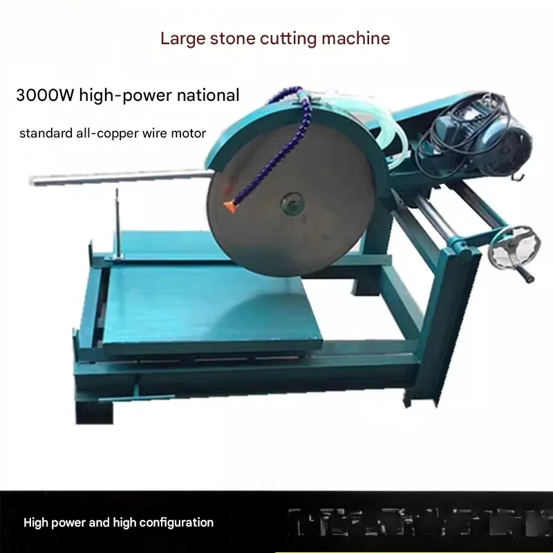 24 Inch Hand Press Water Cooled Slab Saw 3000W High Power For Jade Emerald Raw Stone Agate Large Lapidary Cutting Machine Bench