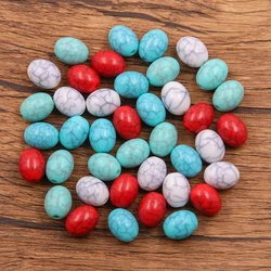 100Pcs 4 Color 8X10mm Acrylic Plastics Beads Oval Loose Spacer Beads For Jewelry Making DIY Handmade Bracelets Accessories