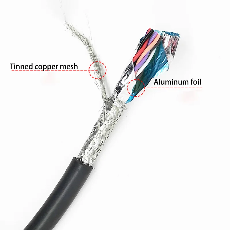 RVSP 4Core Twisted Pair Shielded Cable 26 24 22 20 18 17 AWG RS485 Signal Control Wire 4Wire Audio Cable Monitor the Power Cord