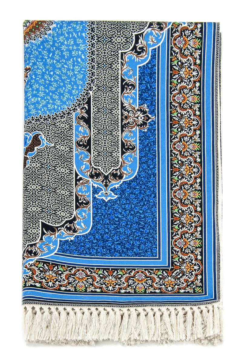 Digital Printed Sultan Series Prayer Mat Navy Blue 6 Sheet of Muslim Islamic Prayer Mat Holy Quraan Islamic Mats