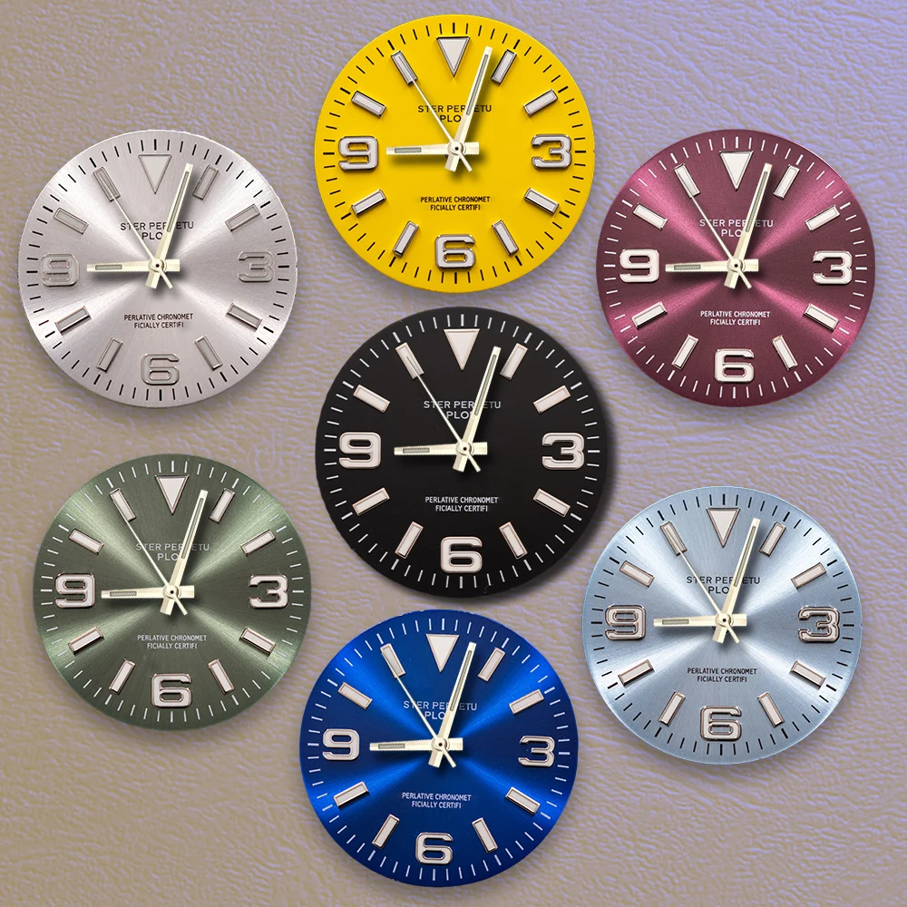 

Циферблат Sunray E-xplorer с логотипом S, 28,5 мм, подходит для механизма NH35, светло-голубой, светящийся, высококачественные аксессуары для модификации часов