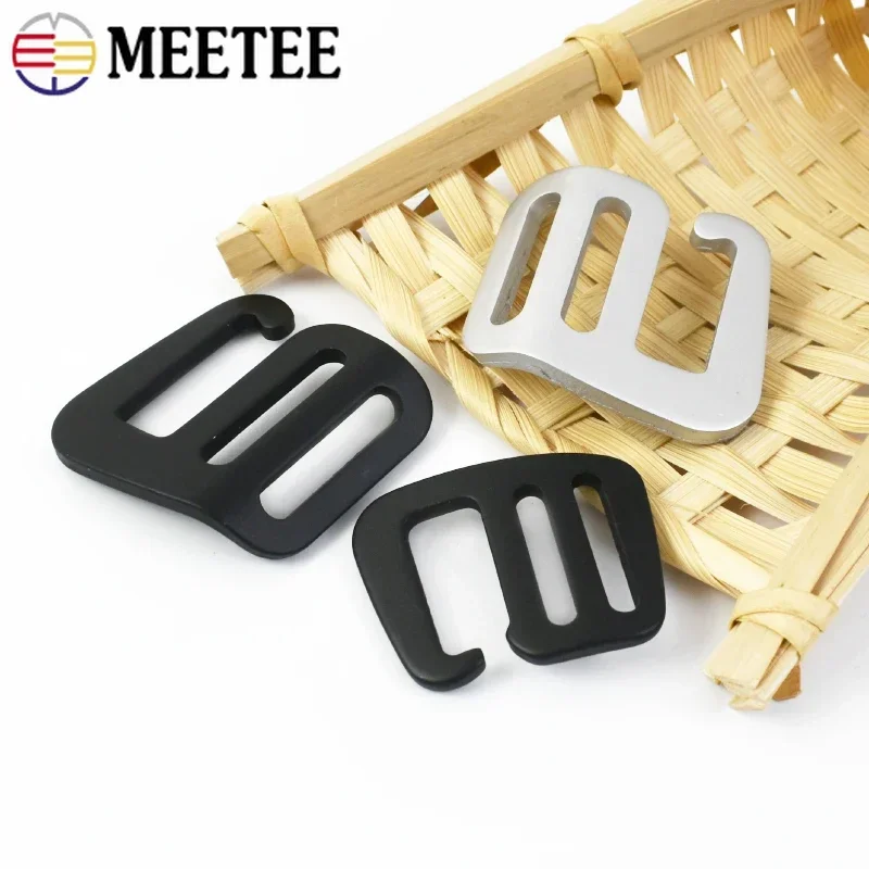 Meetee 5/10Pcs 20/25mm Metal G Hook Buckles Tri-Glide Adjust Buckle Bags Backpack Webbing Slider Clasp DIY Hardware Accessories