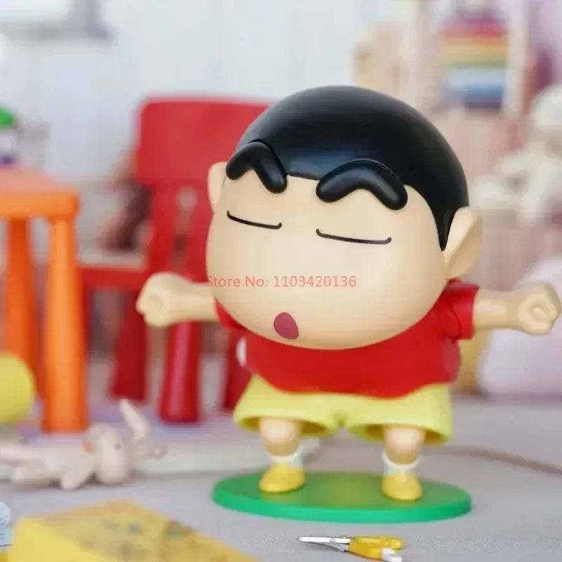 Crayon Shinchan-colección dinámica de la serie New Life, modelo de relojería, juguete, decoración de escritorio, regalo de Navidad