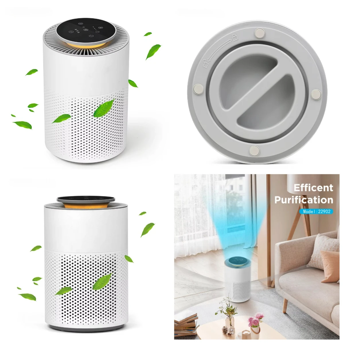 

Wholesale Small Desktop Air Purifier True HEPA Carbon Filter Home Pet Air Cleaner