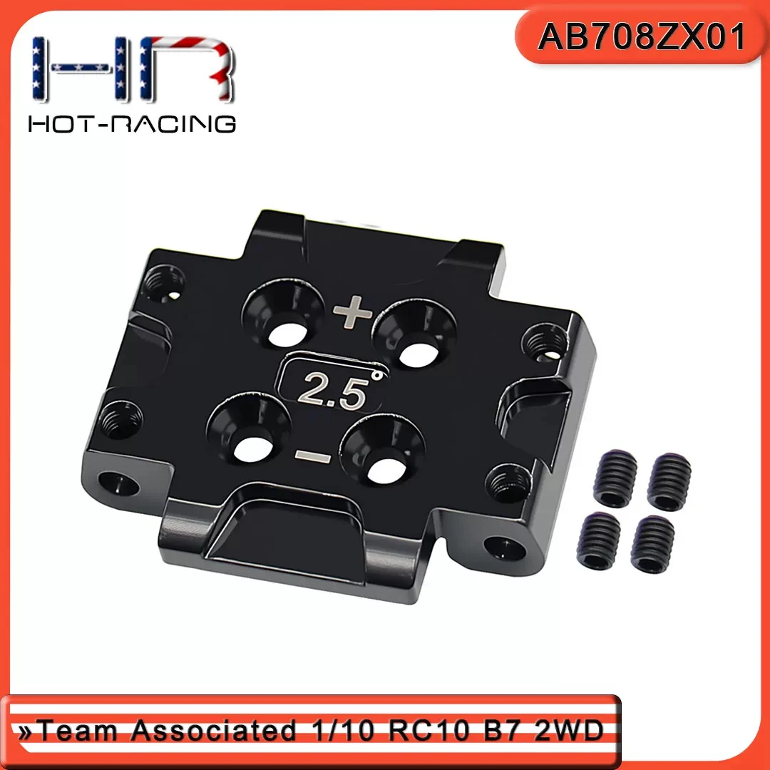 Hot Racing Steel Front Bulkhead B7 Wedge Black Oxide Replace ASC92437 ±2.5° Adjustable Wedge 26g Black Oxide Replace NOT B7.1 ​