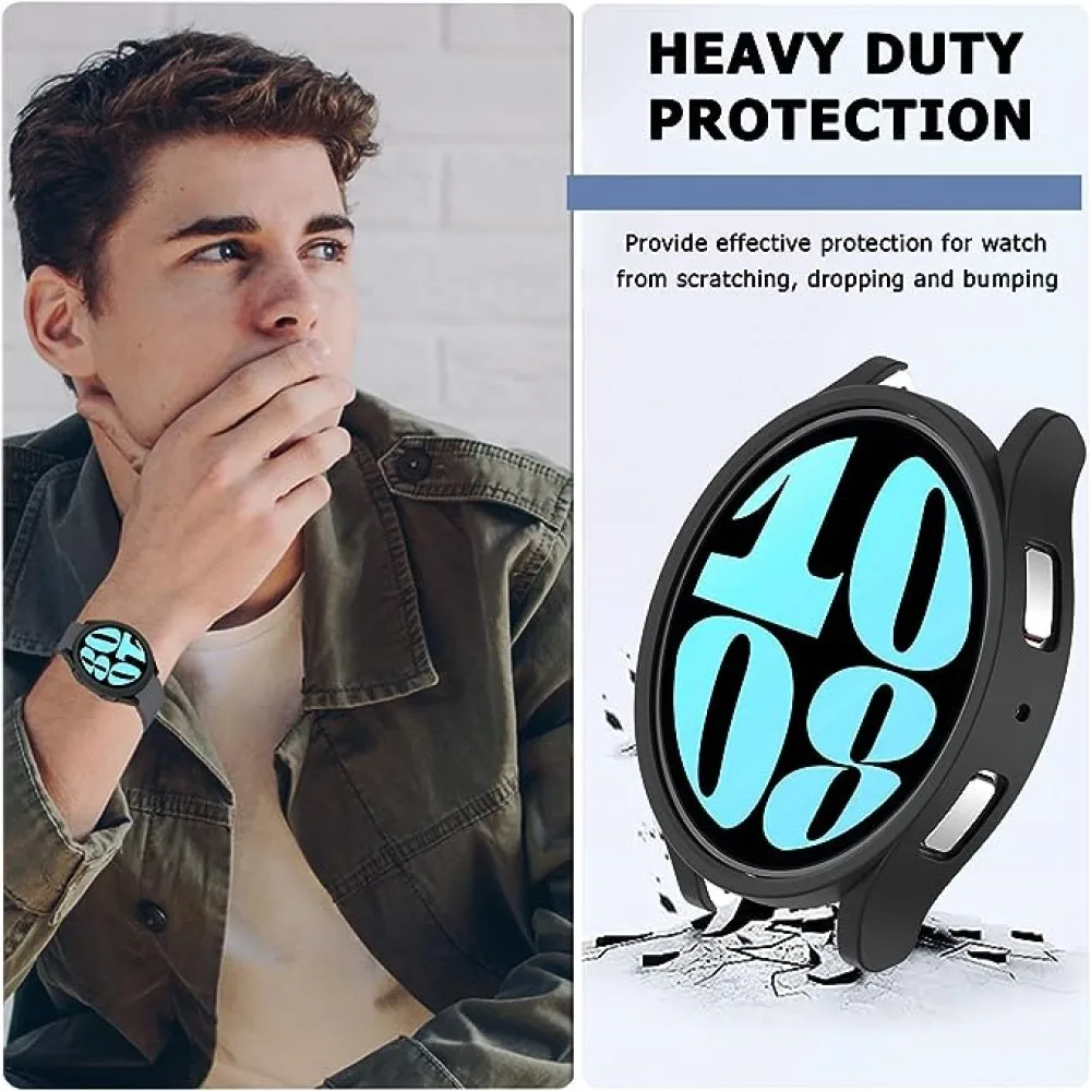 Case+Band for Samsung Galaxy Watch 4/5/5pro/6 40mm 44mm Silicone Bracelet Hard Cover for Galaxy Watch 4/6 Classic 43m 47mm Strap image 5
