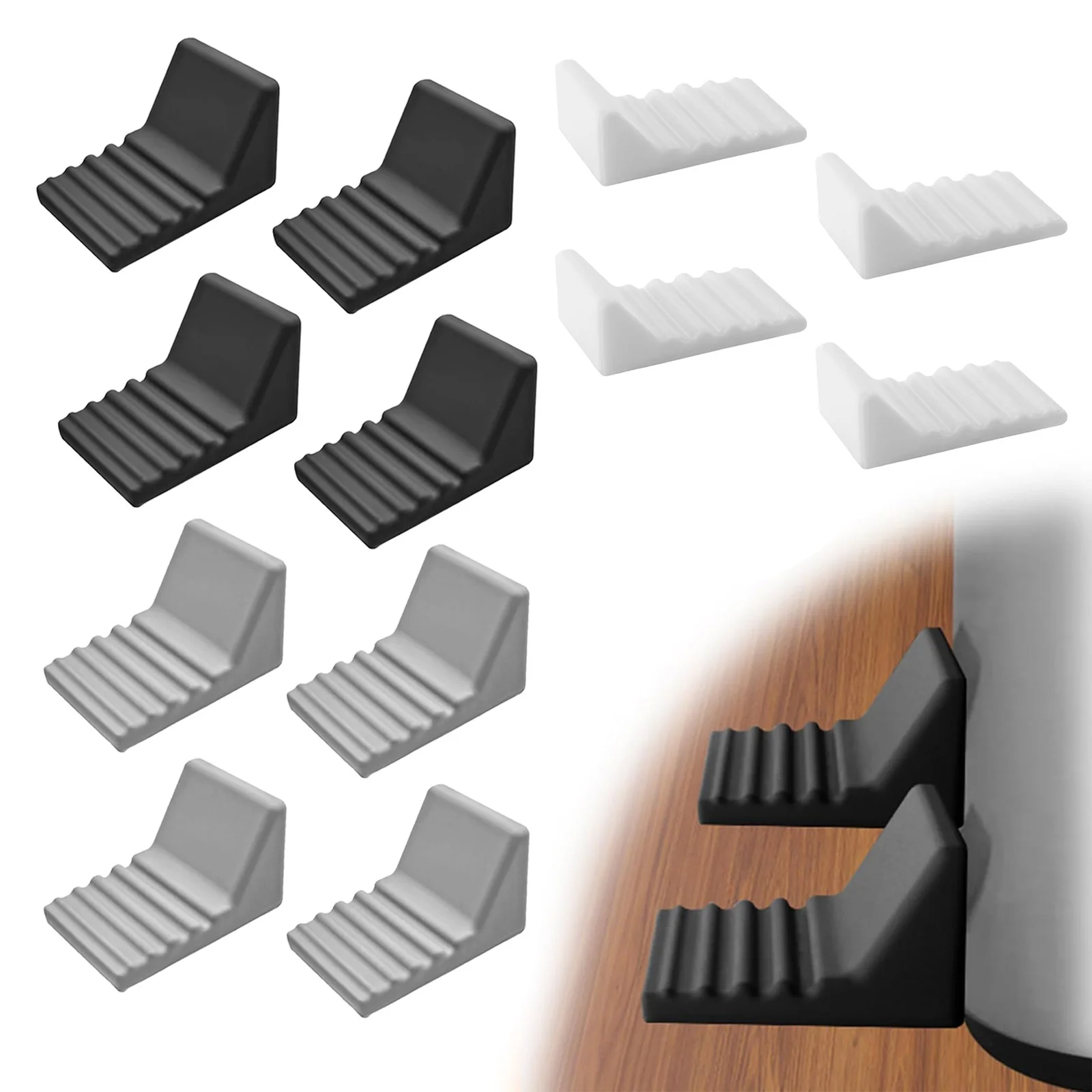 4Pcs Silicone Trash Can Wall Protector Anti Collision Cushion Noise Reduction Non Slip Furniture Protectors for Kitchen Bathroom