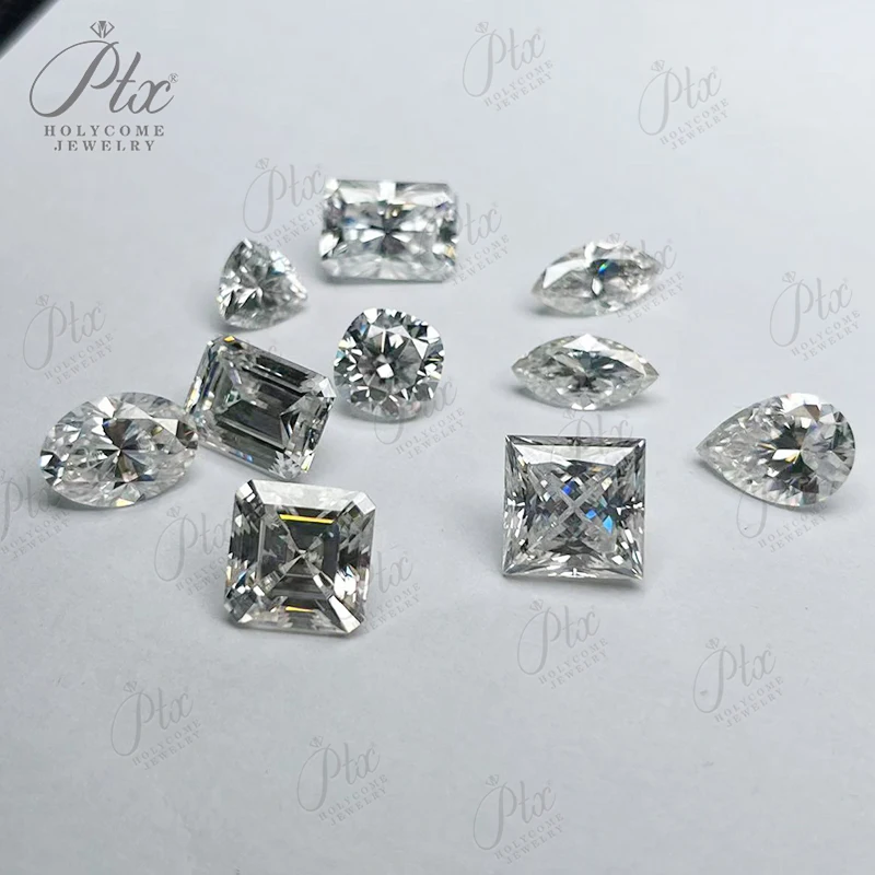 Multi-vorm D witte Moissanite steen aangepaste edelsteen 8 harten en 8 pijlen VVS1 diamanten sieraden maken groothandelsprijs