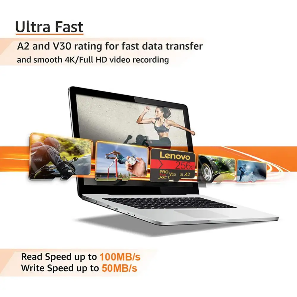 Lenovo Memory SD Cards 128GB 2TB SD Memory Card 1TB 512GB Flash Memory 256GB A2 V30 Micro TF/SD Card for tablet/Android Phone