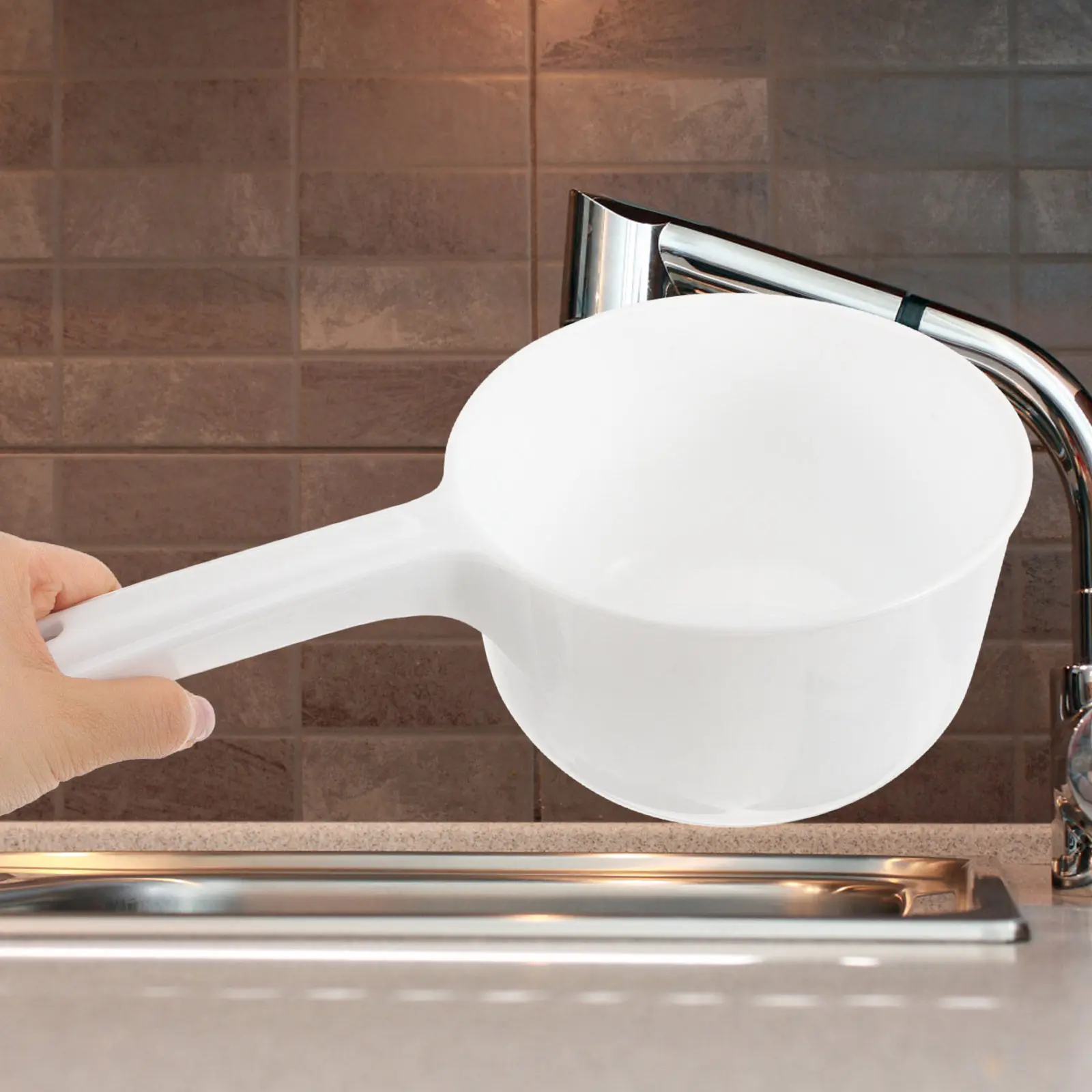 

3Pcs Household Water Dipper Widened Capacity Multi-Functional Bathing Ladle for Cooking Watering Flowers Rustproof