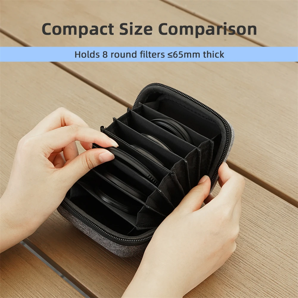 Camera Filter Case Protective Photography Filters Case Organizer Water Resistant Dustproof Camera Filter Case For 8 Filters