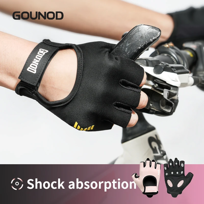 2PC/1pair GOUNOD Cycling Gloves Breathable Silicone Non-Slip Wear-Resistant Palm Guards Fitness Gloves Men And Women