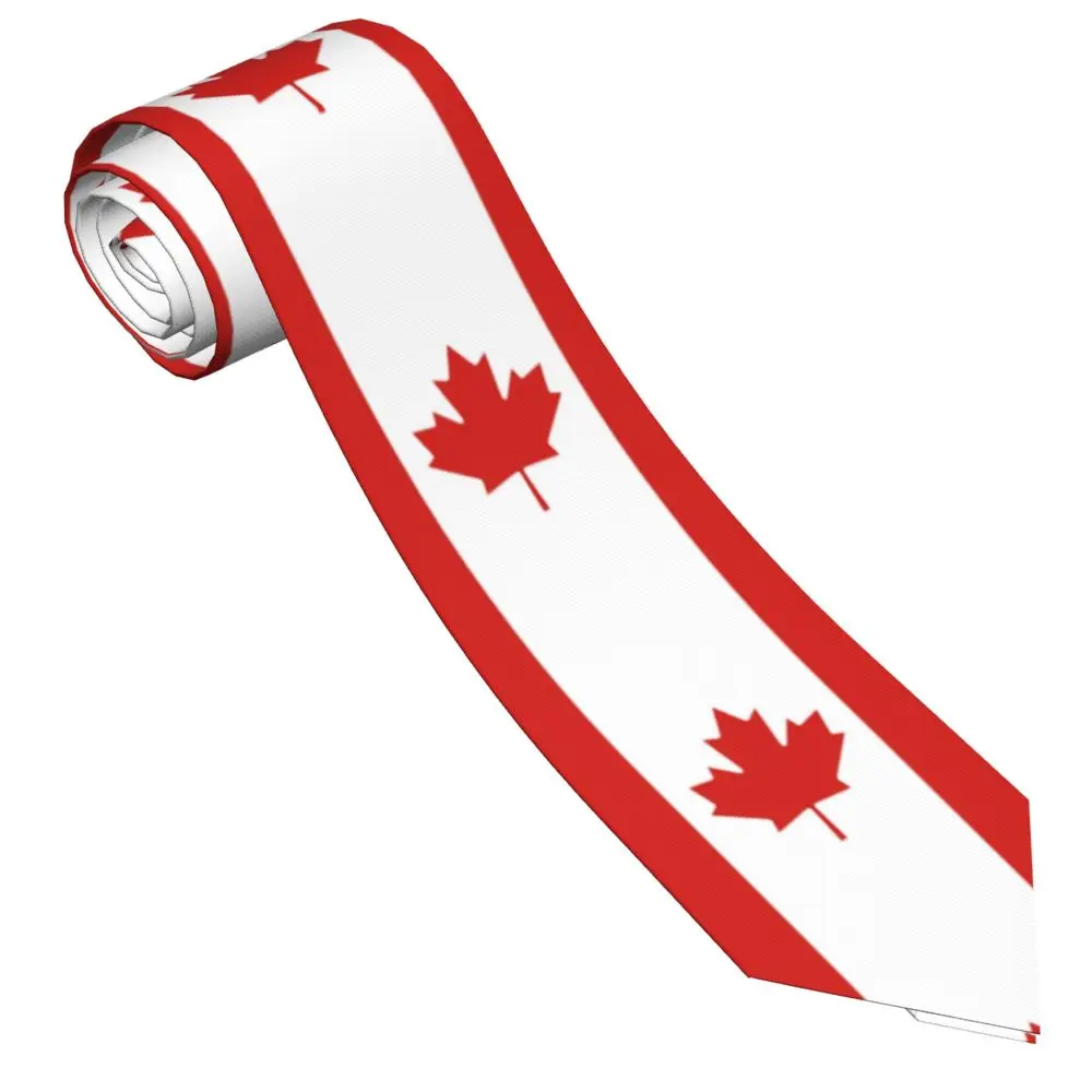 

Flag Of Canada Necktie Unisex Polyester 8 cm Freedom Globe Neck Ties for Mens Classic Shirt Accessories Wedding Busines