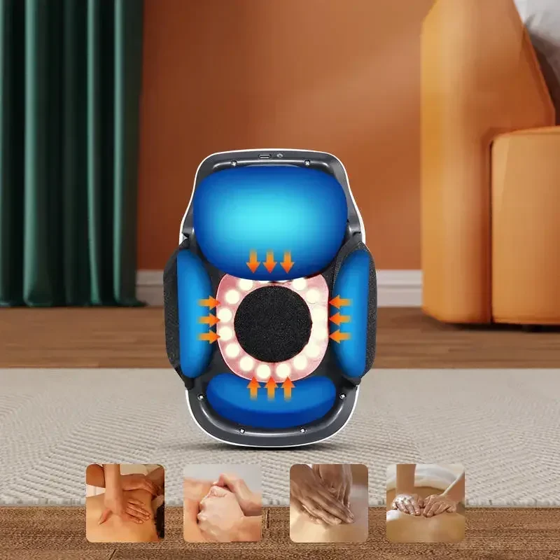 Instrumento de masaje de rodilla, calentador de circulación de articulaciones, vibración inalámbrica recargable, masajeador de rodilla, calor para alivio del dolor, eléctrico