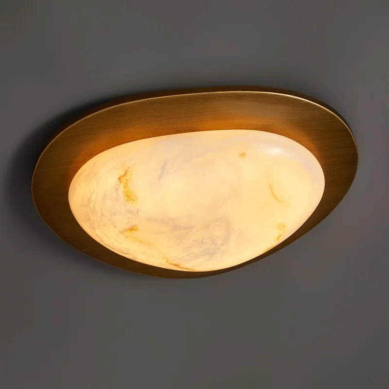 Mid-Century Modern LED Ceiling Light for Bedroom Living Room Study Aisle Vintage Resin Ceiling Lamp Luxury Home Lighting Fixture
