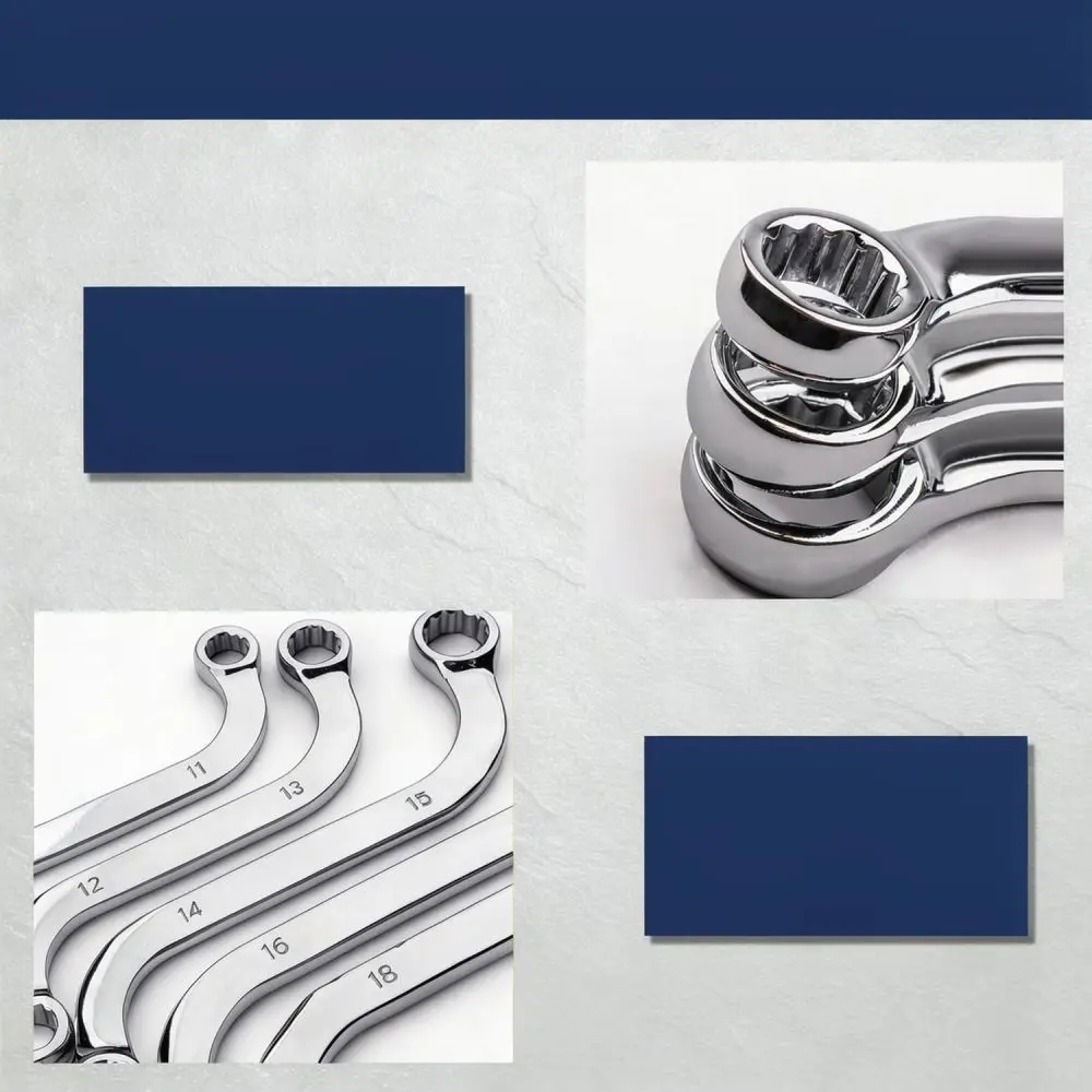 S Shaped Box End Wrench Set For YITOK Automotive Engine Repair Tool Twelve Point Spanner Hardware Hand Tools Chrome Finish