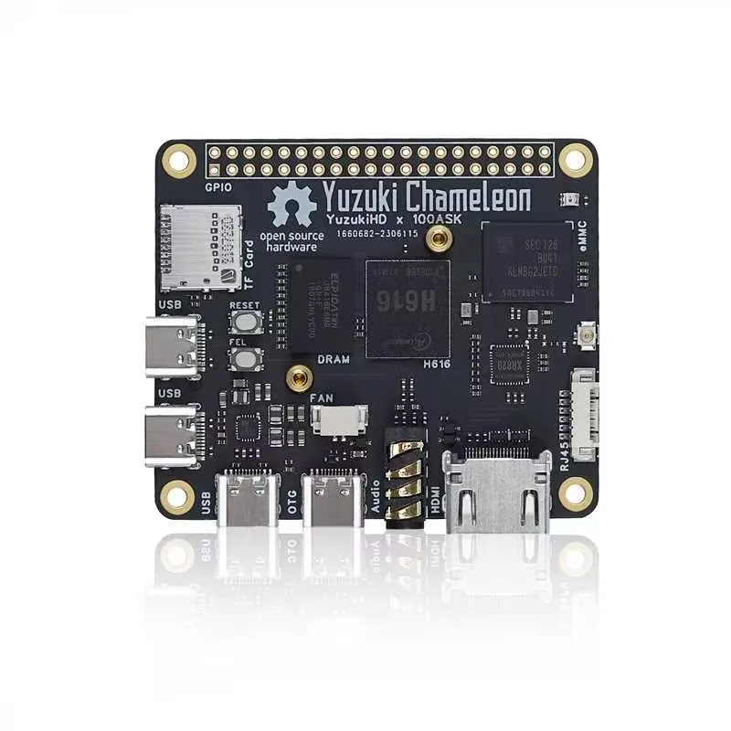 yuzuki chameleon e um raspberry pi a shaped sbc baseado em allwinner h616 weidongshan 01