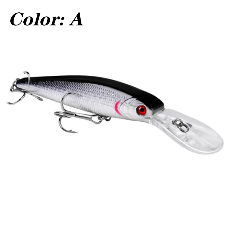 1Pcs Floating Wobblers Minnow Fishing Lures 12.5cm 13.5g Deep Diving Jerkbait Artificial Hard Bait for Bass Pike Fishing Tackle