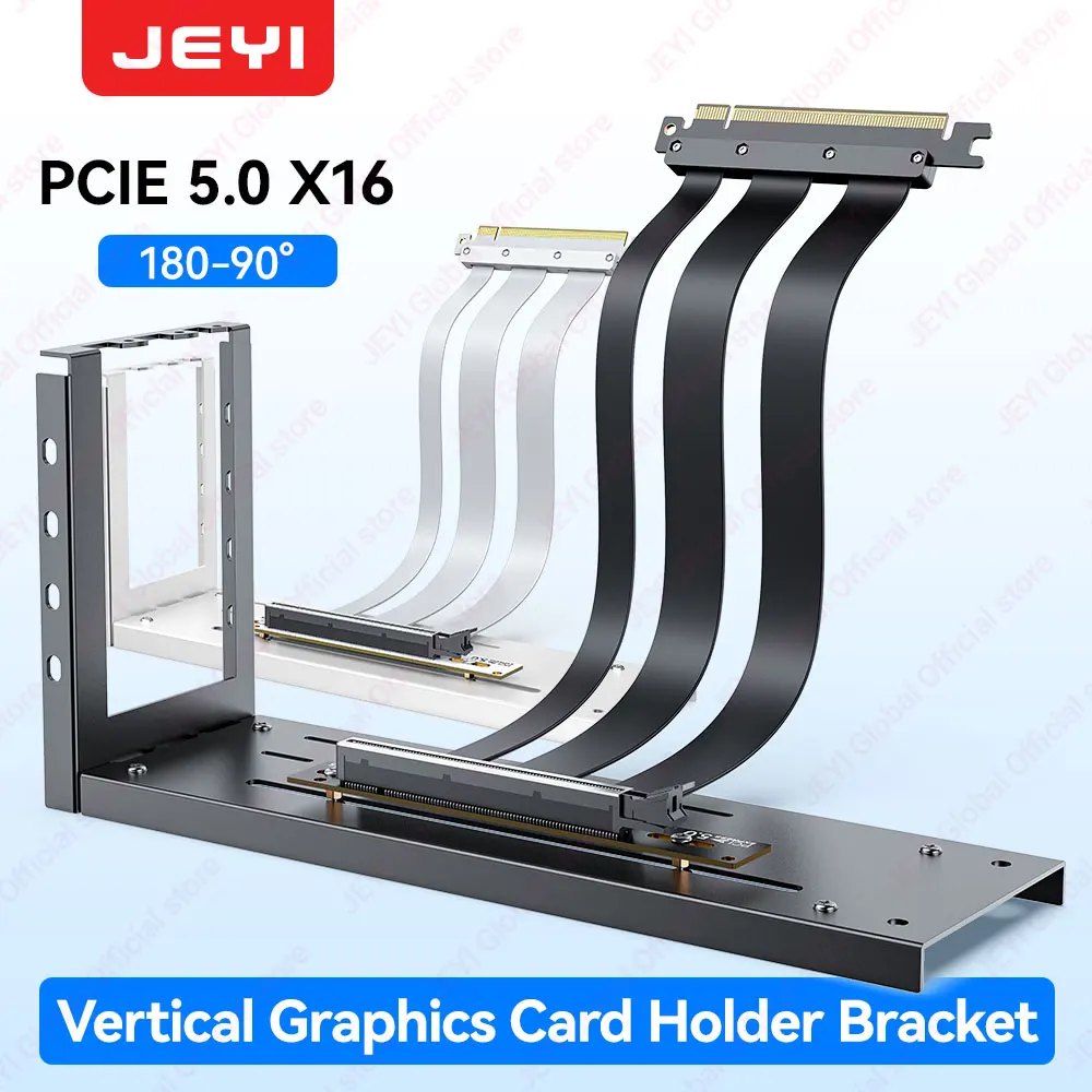 

Кронштейн JEYI для вертикального крепления видеокарт на 3 слота, совместимый с корпусами Mid-Tower и Full-Tower, поддерживает серии RTX 50/RX 90, конструкция против провисания.