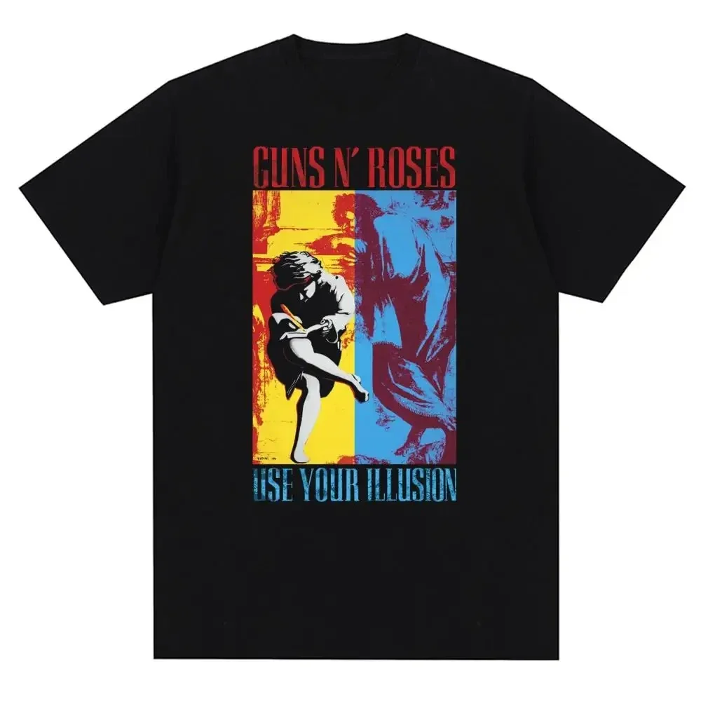 Guns N Roses Graphic Print T Shirt Vintage Rock Band Streetwear Short Sleeve Fashion Crew Neck T Shirt Women 70259