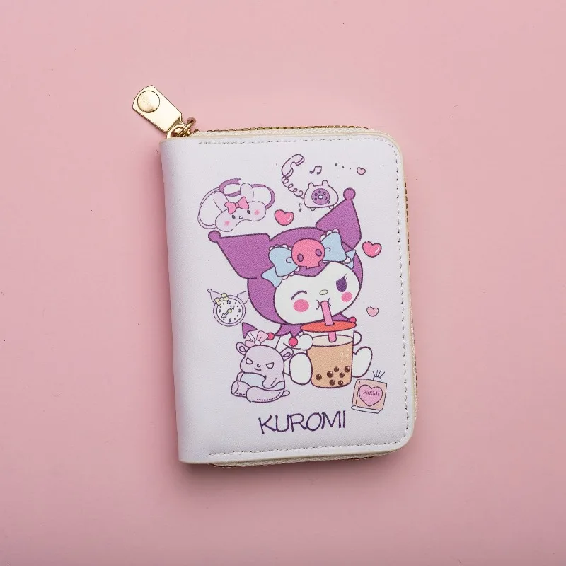 

Hello Kitty New Short Wallet Anime Cute Cartoon Female Student Mini Zipper Change Handheld Card Bag Wind Festival Gift Wholesale