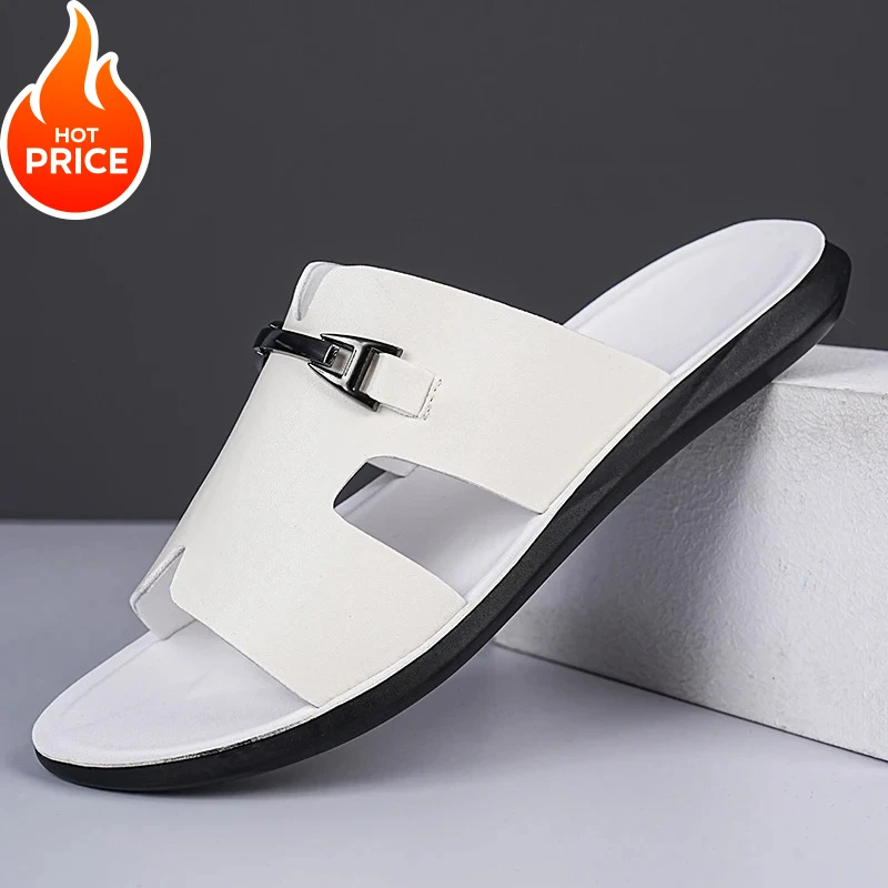 

Men's Fashionable All-Match Trendy Beach Shoes Simple Anti-Slip Wear-Resistant Cool Slippers