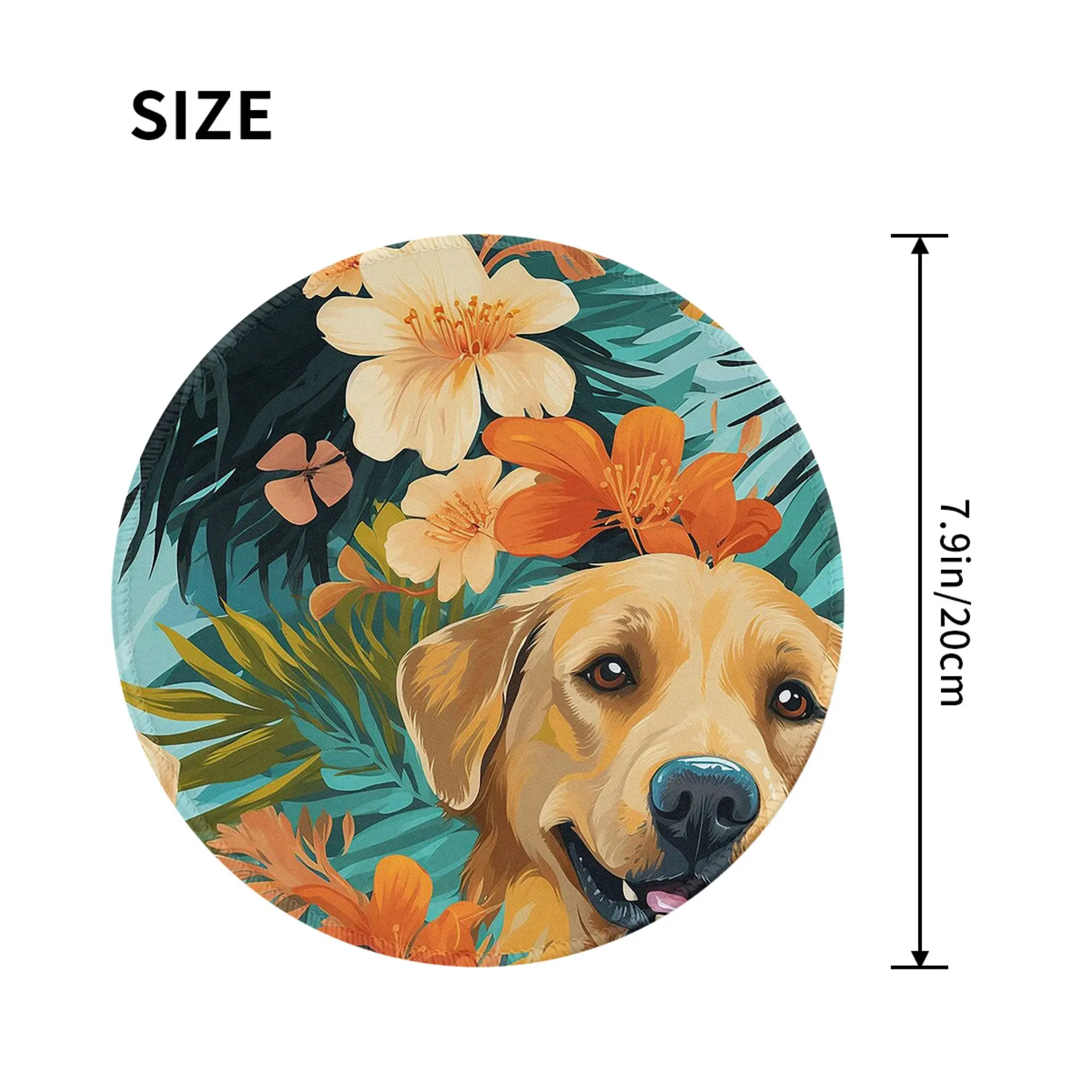 Golden Labrador Retriever Dog Tropical Mouse Pad Computer Keyboard Mouse Mat Gamer Laptop Desk Mat Office Accessories Table Mats