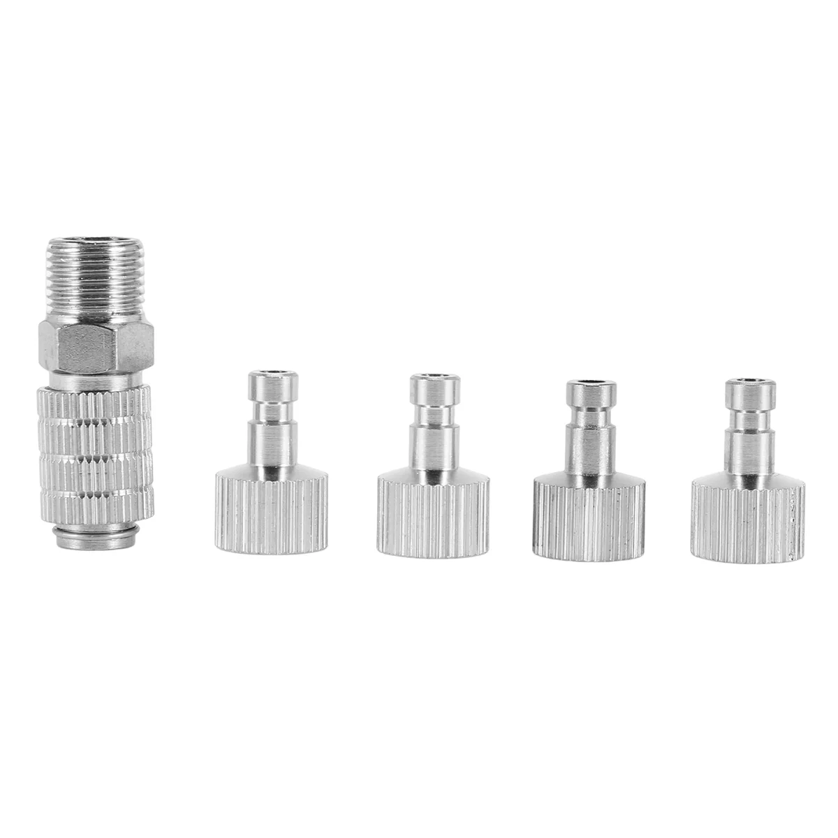 Airbrush Quick Disconnect Coupler Release Fitting Adapter with 5 Male Fitting, 1/8 INCH M-F