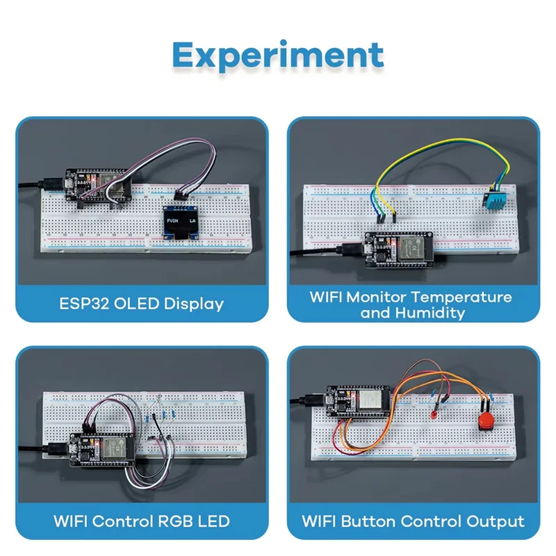 ABGE-New ESP32 Starter Kit لـ ESP32 ESP-32S WIFI IOT مجلس تطوير لتقوم بها بنفسك مجموعة التعلم