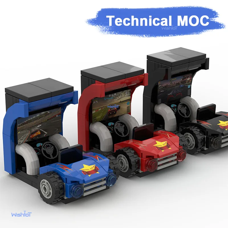 

180 деталей, конструктор MOC «Гоночный симулятор», видеоприставка, развивающая игрушка, подарок для детей