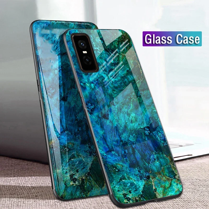 

Auroras For infinix GT30 Pro Case Marble Texture Silicone Hard Shockproof Glass Shell For infinix GT30 Pro Cover Fundas