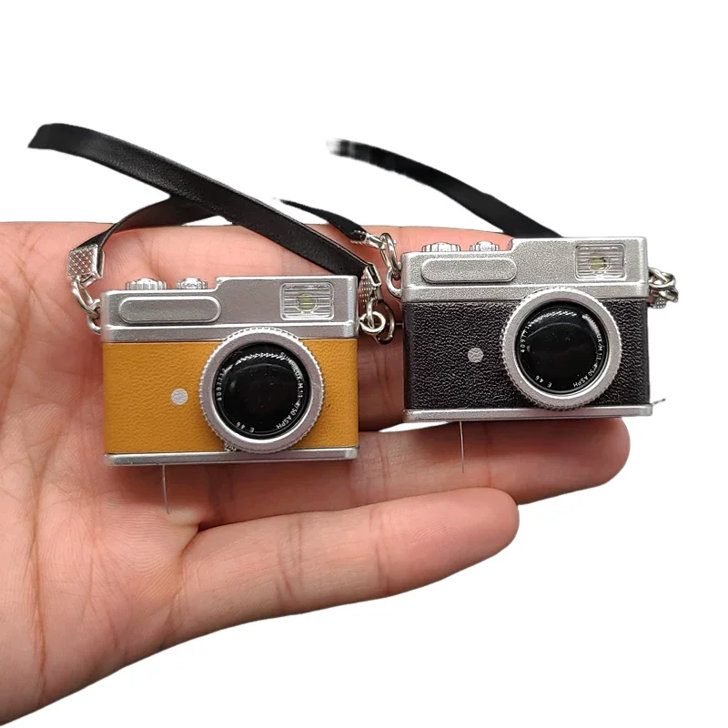 Creative 1/6 Camera Miniature SLR Digital Camera Micro Model with Flash Light Scene Model Dollhouse Decor OB11 Doll Accessories