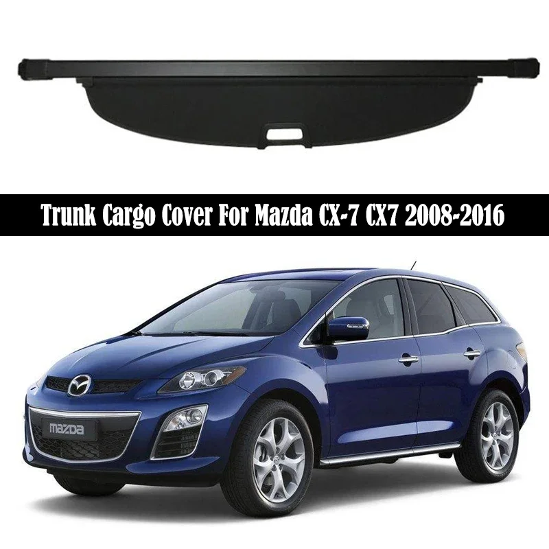 Rear Trunk Cargo Cover For Mazda CX-7 CX7 2008-2016 Shield Shade Curtain Partition Board Privacy Blinds Security Accessories