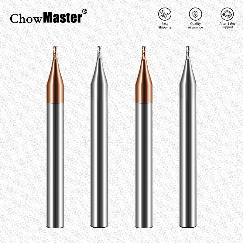 

Концевая фреза Chowmaster из микрокарбида 0,2-0,9 мм, 2 канавки, хвостовик 4 мм, длина 50 мм, плоская мини-фреза из карбида вольфрама для металла