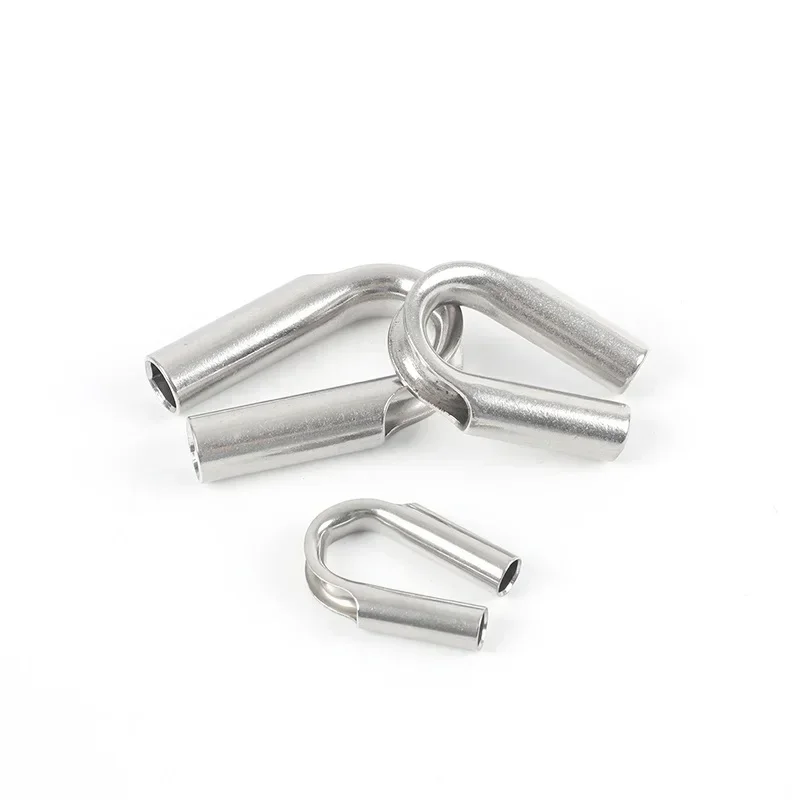 10pcs/Lot 304 Stainless Steel Tube Thimble 6/8/10/12MM For Winch Rope Cable Wire Rope Thimbles Rigging Hardware