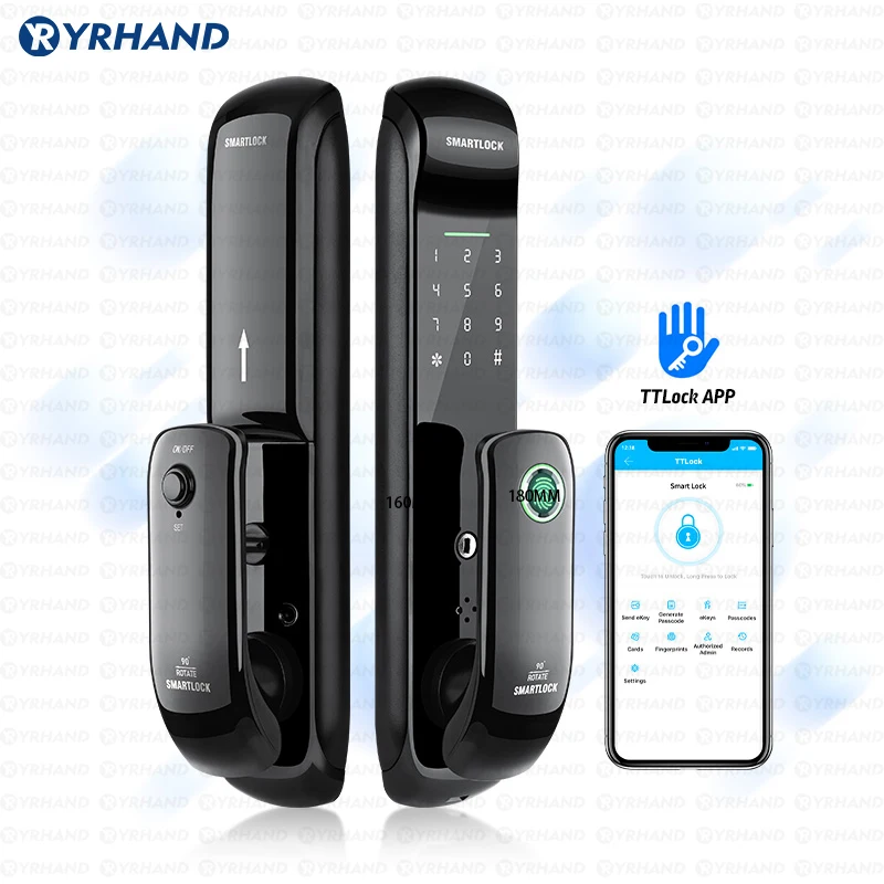 Tuya Smart Home cerradura inteligente With WiFi control remoto Fingerprint Smart Door Lock Digital Password APP Unlock