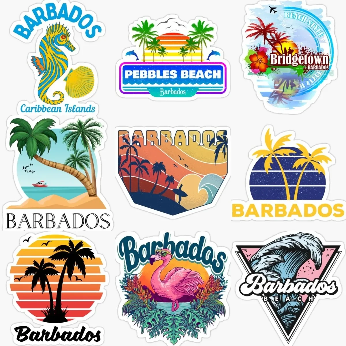 

BB Barbados Flag Map Sticker Truck Car Motorcycle Accessories Camper Laptop Bicycle Glass Van Wall Door PVC Decal Accessories