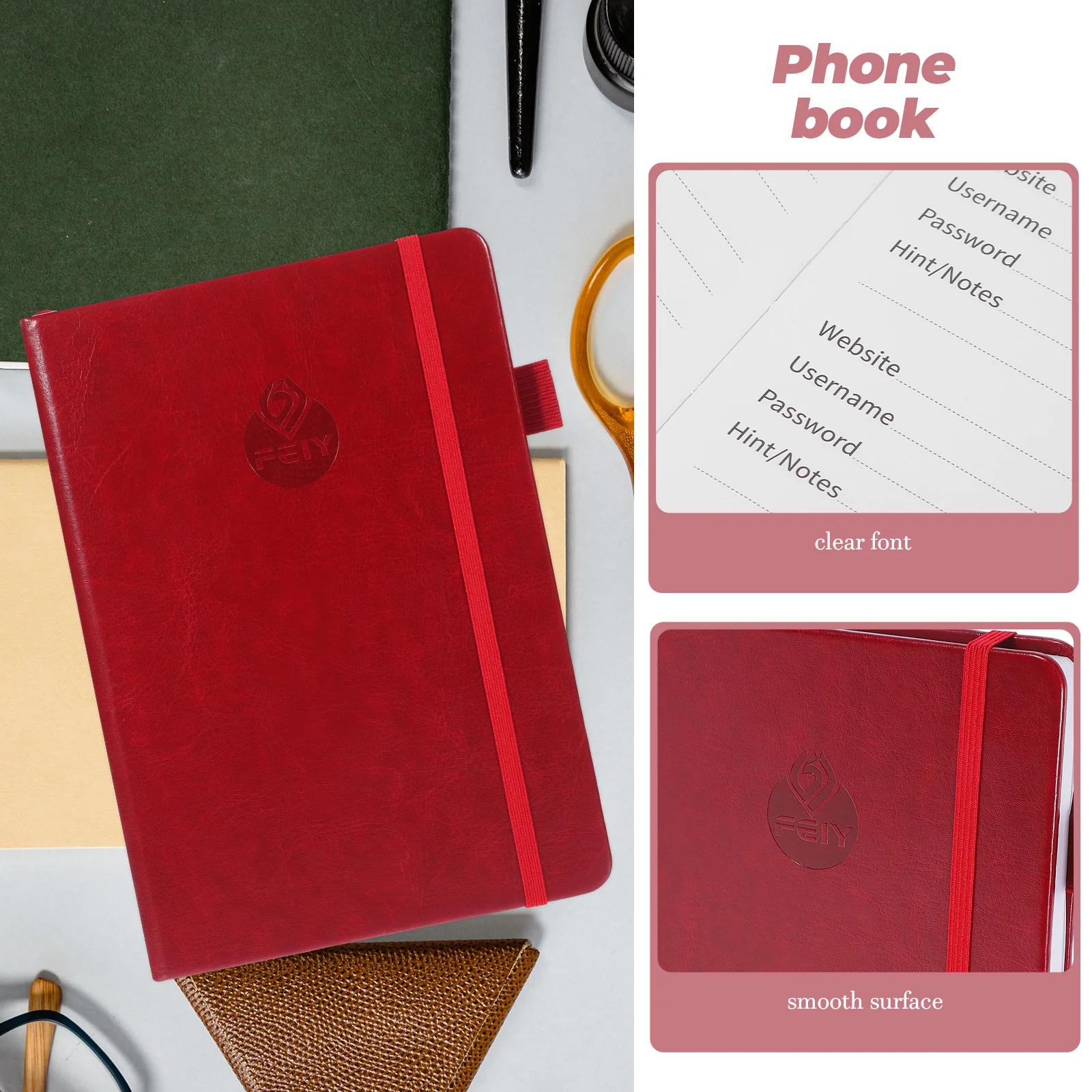 Imagem -05 - Livro de Senha Mini Notebook para Números de Telefone Endereço com Alça Endereços Organizador Conveniente Multiuso