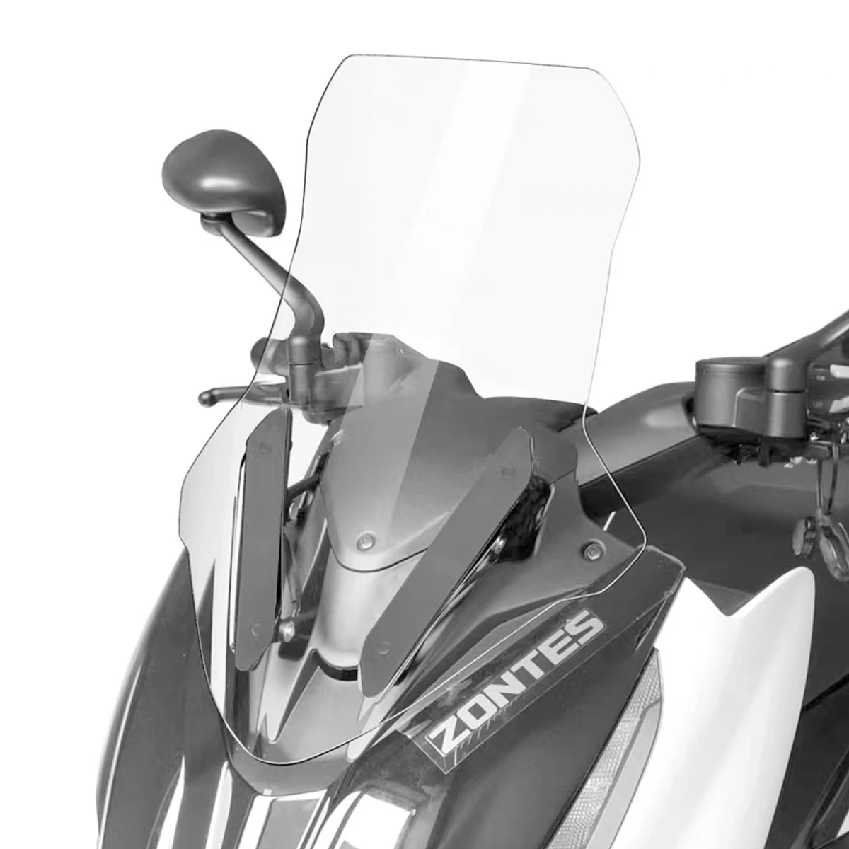 Motorcycle Heightened Windshield And Widened Plate Chest Protector And Rain Shield FOR ZONTES ZT350-D 350D