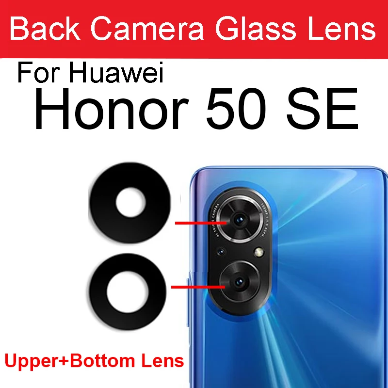 For Huawei Honor 50 Pro 50Lite 50se Rear Camera Lens Glass Back Camera Glass Lens Glass with Sticker Replacement Parts