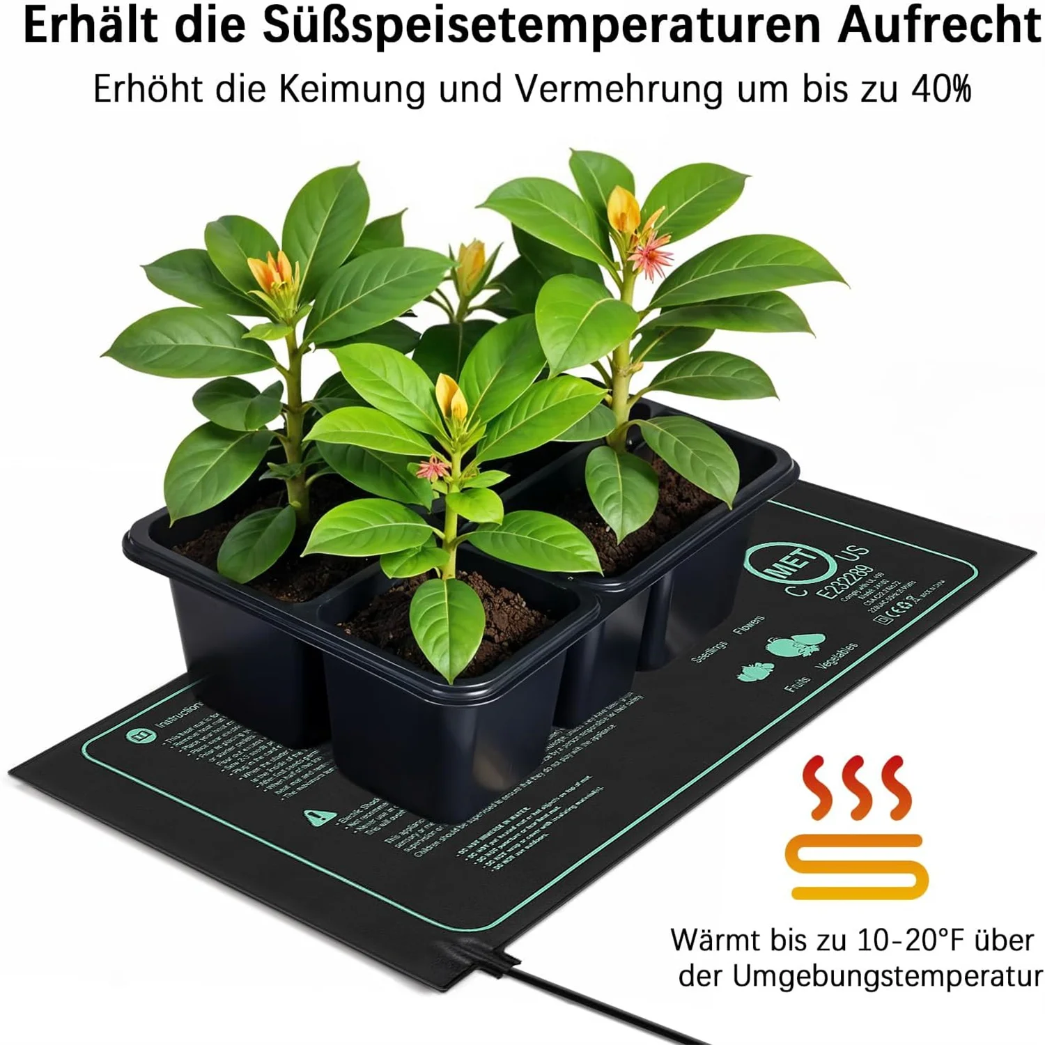Seedling Box Heating Pad 110V/ - огляд і ціна Plant Seedling Heat Mat Waterproof