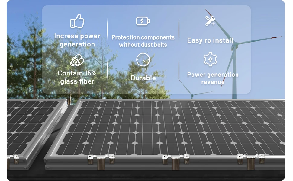 Solar Panel Drainage Clips Upgraded Stainless Steel Roof Solar Panel Frame Cleaning Clip Photovoltaic Panel Auto Remove Water