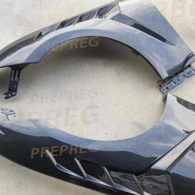 

Dry Carbon Fiber Front Fenders Side Fender Vent Panel Cover FRP Body Kit For Mustang 2024+