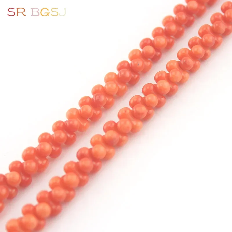 Wholesale 4x8mm Peanut Bone Shape Gems Stone Genuine Natural Sea Bamboo Coral Jewelry Making Loose Beads Strand 15\