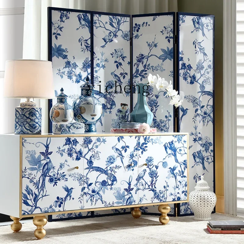 

Chinese Style Dining Edge Entrance Cabinet Decorative Household Solid Wood Storage Cabinet