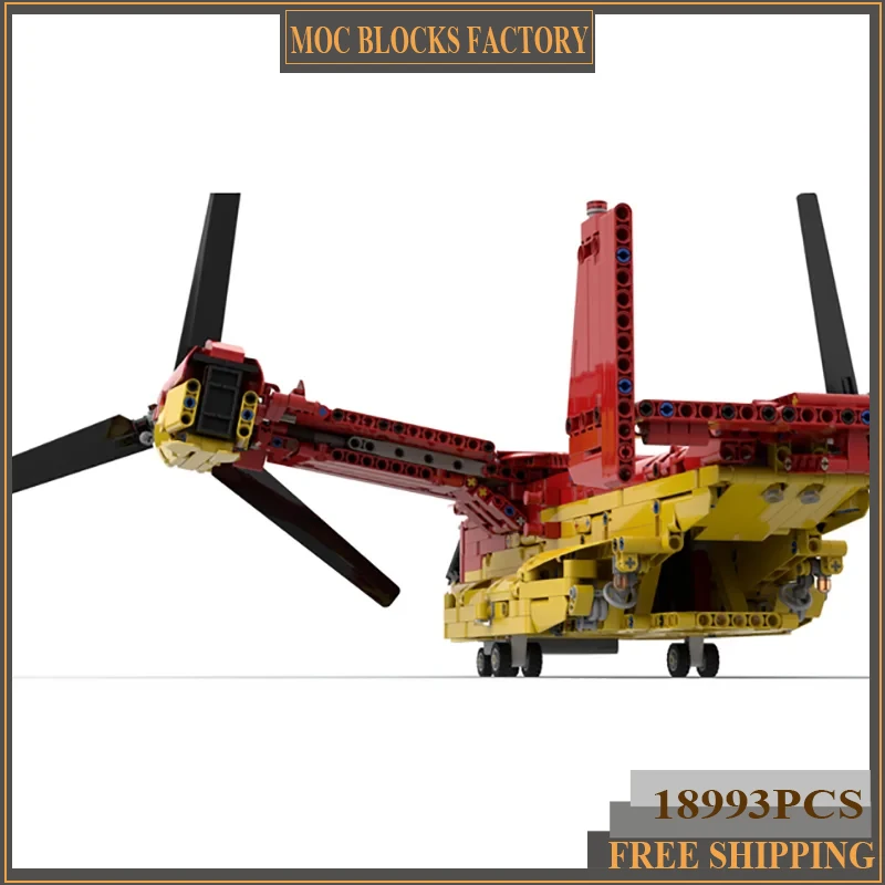 

Military Series Moc Building Blocks Special Ops Helicopter V-22 Osprey Model Technology Bricks DIY Airplane Toys For Kid Child
