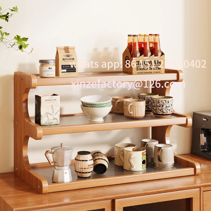 Customizable Bamboo Desktop Storage Rack Cup Dish Stationery Holder Books Shelf Bookcases Multi-layer Desk Organizer Office Home