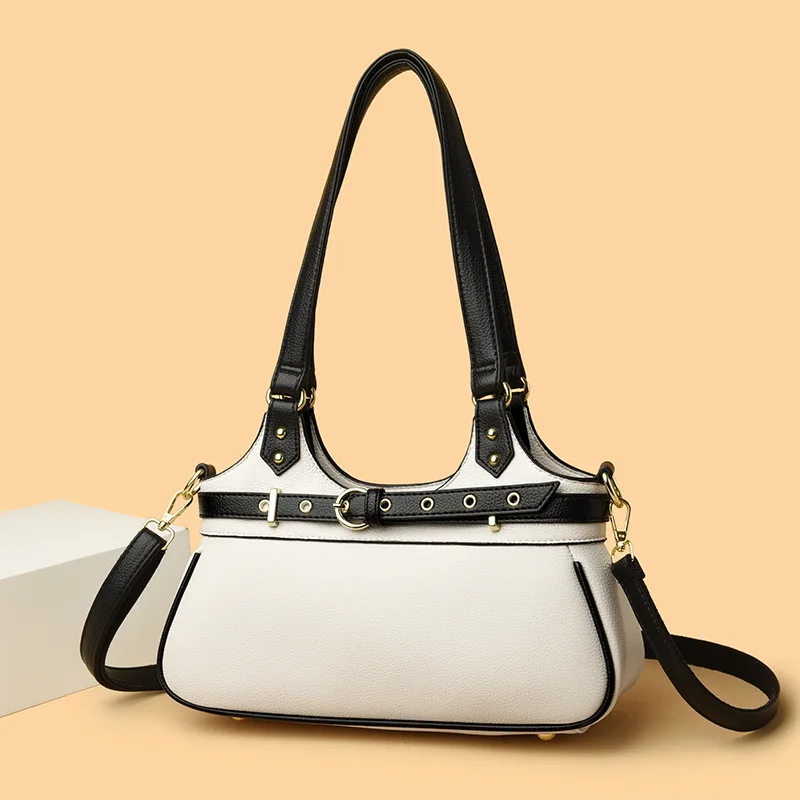 

Винтажная модная женская сумка через плечо большой вместимости — байкерский стиль в стиле ретро, острая универсальная, модная сумка через плечо