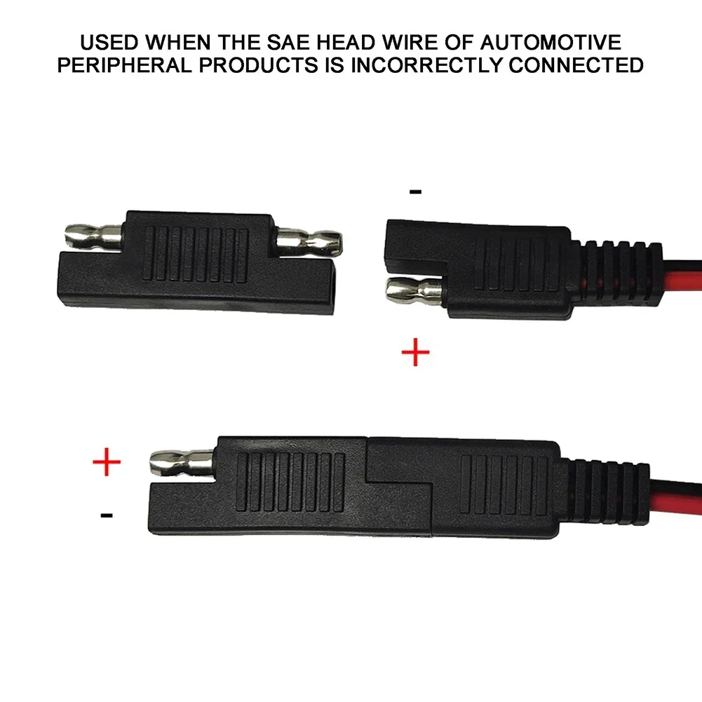 Connector SAE Adapter 12/24V Accessories Easily Reversed For Converting Solar Cells SAE Polarity Reversal Adapter